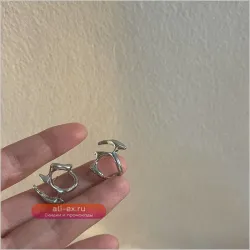 Серьги из жидкого металла Ms Girl