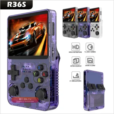 Игровая консоль R36S в Стиле Ретро С Открытым Исходным кодом, 3,5-дюймовый IPS-экран, Портативный видеоплеер Linux