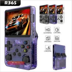 Игровая консоль R36S в Стиле Ретро С Открытым Исходным кодом, 3,5-дюймовый IPS-экран, Портативный видеоплеер Linux