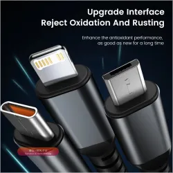 Кабель Для Быстрой Зарядки 3-в-1, 100 Вт, USB/C Micro USB Для iPhone, Samsung, Xiaomi