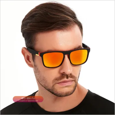 Винтажные Квадратные Спортивные Солнцезащитные Очки UV400 С Антибликовыми Зеркальными Линзами Для Мужчин И Женщин, Рыбалка