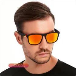 Винтажные Квадратные Спортивные Солнцезащитные Очки UV400 С Антибликовыми Зеркальными Линзами Для Мужчин И Женщин, Рыбалка