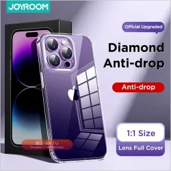 Прозрачный чехол Joyroom для iPhone 15 14 Pro Max, противоударный, с полной защитой объектива для iPhone 15 Pro, прозрачный чехол, анти-желтый