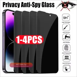 1-4 шт. защитные пленки для экрана IPhone 12 13 14 Pro Max Mini 7 8 Plus антишпионское закаленное стекло для IPhone 11 Pro XS MAX XR X