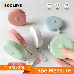 Гибкая рулетка Tooleye 1.5/2 м, белая/зелёная/синяя/розовая