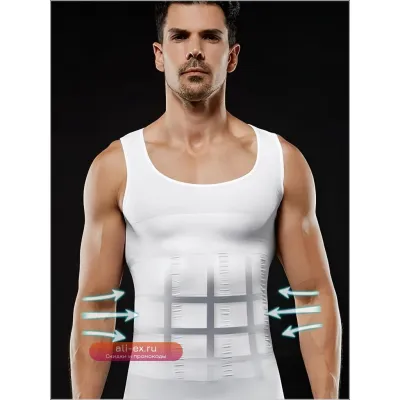 Мужская компрессионная майка Body Shaper, жилет для похудения