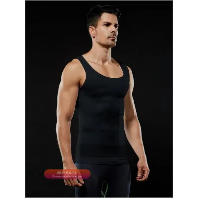 Мужская компрессионная майка Body Shaper, жилет для похудения