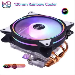 Wovibo Кулер процессора 120 мм RGB низкопрофильный 4 тепловые трубки