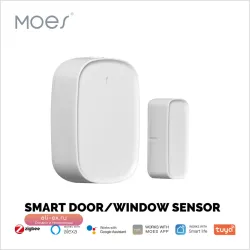 MOES Tuya ZigBee Умный Датчик Двери/окна Беспроводная Домашняя Охранная Сигнализация, Совместимая С Приложением Smart Life