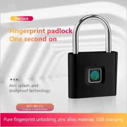 Умный Замок Без Ключа, Зарядка Через USB, Разблокировка По Отпечатку Пальца