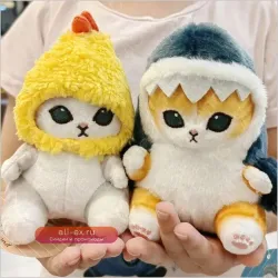 12 См Милый Кот Акула Плюшевая Игрушка Кулон Красивые Украшения Для Комнаты И Автомобиля Краб Кошка Ювелирные Украшения Откры...
