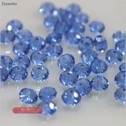 Isywaka светло-голубые стеклянные бусины 4*6 мм 50 шт.