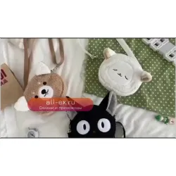 Женская плюшевая сумка на плечо с героями мультфильмов Kawaii