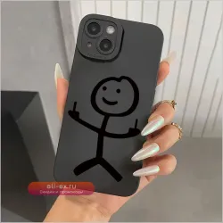 Милый мультяшный матчевый силиконовый чехол для телефона для iPhone 16, 11, 12, 13, 14, 15 Pro Max XR XS X 7 8 Plus SE2 16E, мягкая задняя крышка