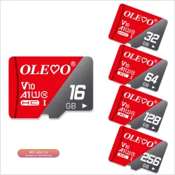 Micro-SD карты NoEnName_Null 4ГБ, 8ГБ, 16ГБ, 32ГБ, 64ГБ