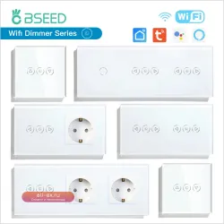 BSEED Умные сенсорные выключатели Wi-Fi 1 Gang белые