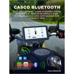 Портативный 7-дюймовый мотоциклетный навигационный GPS беспроводной Apple Carplay Android Auto IPX7 водонепроницаемый мотоцикл BT сенсорный экран дисплей