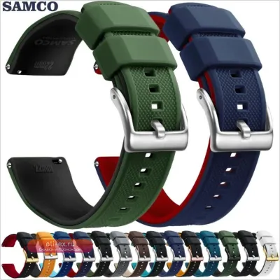SAMCO силиконовый ремешок для часов 18 мм, 20 мм, 22 мм