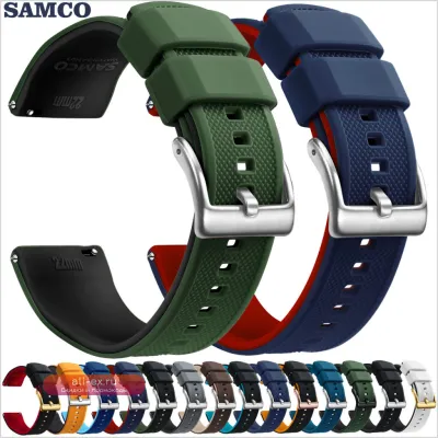 SAMCO силиконовый ремешок для часов 18 мм, 20 мм, 22 мм