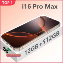 Глобальная версия I16 Pro Max Смартфоны Мобильные телефоны Android 14,6,8-дюймовый экран, 12 + 512 ГБ, 13 + 24 МП, мобильный телефон, телефон 6800 мАч 5G
