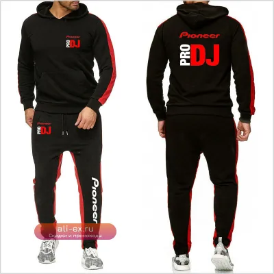 Мужской пуловер с капюшоном DJ Pioneer PRO  из хлопка