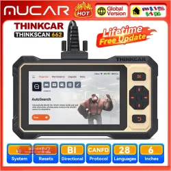 Thinkcar Thinkscan 662 диагностические инструменты ECM/TCM/SRS/ABS 4 системы OBD2 сканер 12 сбросов пожизненное бесплатное обновление CANFD инструменты сканирования