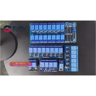 Earlelectric 16-позиционный релейный модуль 5В 12В 24В