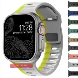 Мягкий Силиконовый Ремешок Для Apple Watch, Универсальный Спортивный Браслет Ultra 2, 49 Мм, 44 Мм, 45 Мм, 42 Мм