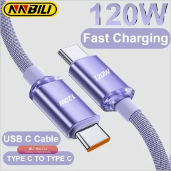 NNBILI 2024 Новый Кабель USB-A К USB-C Мощностью 120 Вт Для Быстрой Зарядки И Синхронизации Данных Для iPhone 15 Серии Xiaomi...
