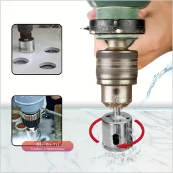 Алмазные сверла для стекла и плитки DUTRIEUX, 10 шт., 3-50 мм
