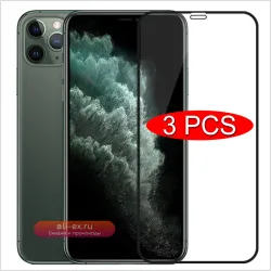 3 шт. Защитное стекло с полным покрытием для iPhone 11 12 13 14 15 Pro Max Защитная пленка для экрана для iPhone X XR XS Max 7 8 6S Plus Glass