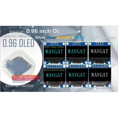 WAVGAT 0.96" I2C OLED дисплей черный