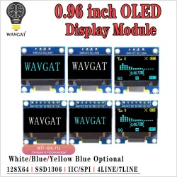 WAVGAT 0.96" I2C OLED дисплей черный
