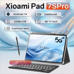 2025 Новый оригинальный планшетный ПК Global Edition Pad 7 Pro, с Snapdragon 8gen2, Android 14 HD 4K, 22 ГБ + 2 ТБ, двумя SIM-картами 5G и WIFI