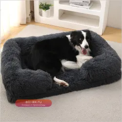 Зимний диван-кровать для собак Coral Fleece