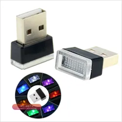 Мини-USB-светильник, светодиодный моделирующий окружающий свет автомобиля, неоновый внутренний свет, автомобильные украшения (7 видов света)