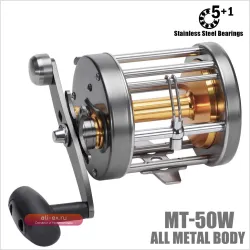 Морская катушка для троллинга и джиггинга MT-50W (Large Trolling Drum 3.9:1, Drag 20-30KG) 