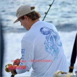 Солнцезащитная худи для рыбалки USA Fishing: быстросохнущая мужская одежда с длинным рукавом 