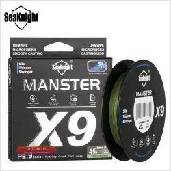 Плетеный шнур SeaKnight X9: 9 жил, тонкий, прочный, для моря и пресной воды 