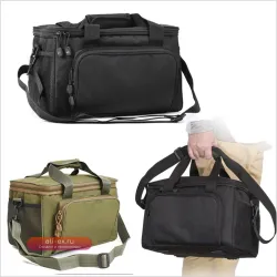 Рыболовная сумка через плечо 600D Canvas - прочная и вместительная для рыбалки, велоспорта и путешествий.