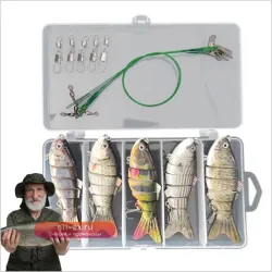 Искусственная приманка для рыбалки Truscend Swimbait с 5 сегментами, 5X прочности
