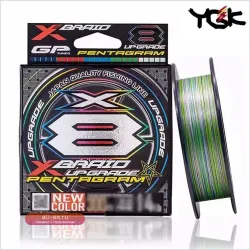 YGK X BRAID Upgrade X8 PENTAGRAM - Улучшенная 8-жильная плетёная леска PE, супер прочная, 16-60 LB, новый цвет