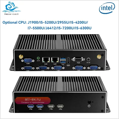 Промышленный мини-ПК Helorpc 6COM с процессором Intel i5/i7, поддержкой Windows/Linux и 6 портами USB
