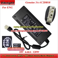 Блок питания Genuine ENG 18V 120W 6.66A 3A-1C2DB18 AC Адаптер Molex 3 Pin