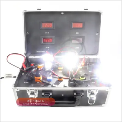 Многофункциональный тестер автомобильных фар LED/HID 110-265В с дисплеем мощности и тока