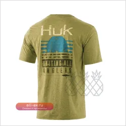 Мужская футболка HUK Casual Outdoor для спорта и рыбалки с защитой UPF 50