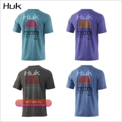 Мужская футболка HUK Casual Outdoor для спорта и рыбалки с защитой UPF 50