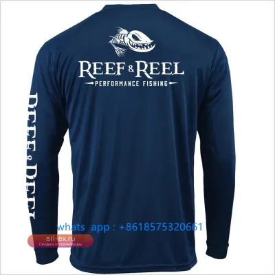 Мужская рубашка с длинным рукавом Reef&Reel для рыбалки и активного отдыха с защитой от солнца