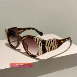 Солнцезащитные очки "Big Frame" женские модные винтажные трендовые панк-оверсайз люксовые дизайнерские дамы