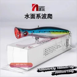 Noeby Реалистичная мягкая приманка для морской рыбалки с двойным крючком